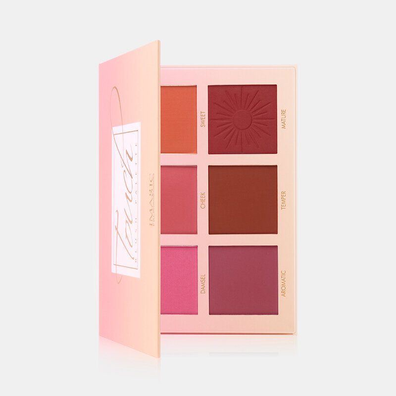 Imagic Blush Makeup Palette 6colors Profesionálna Lícenka Na Lícenku Pearl Orange Pigment Blushes