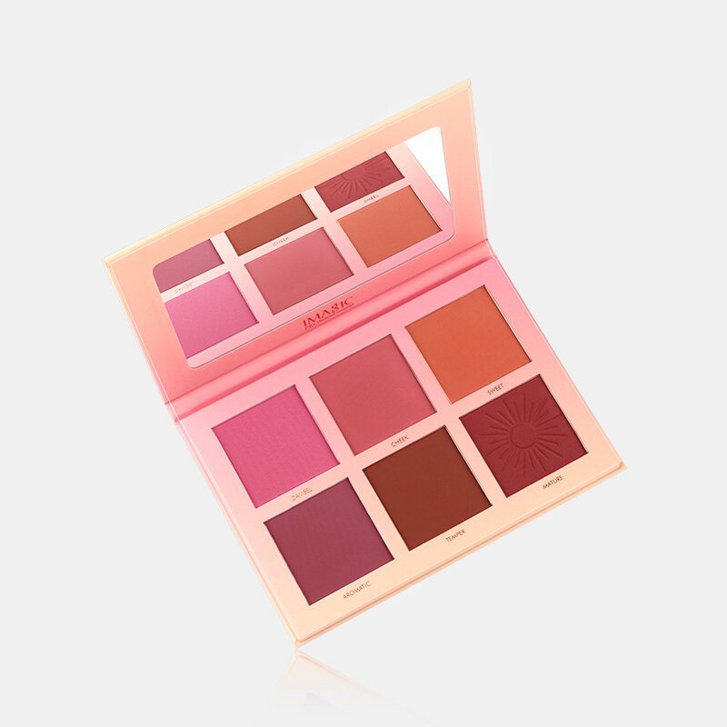 Imagic Blush Makeup Palette 6colors Profesionálna Lícenka Na Lícenku Pearl Orange Pigment Blushes