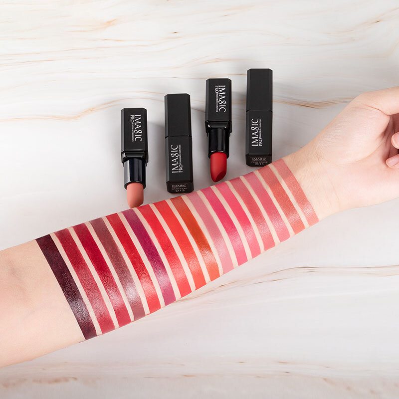 Imagic Matte Velvet Lipstick 16colors Vodeodolný Dlhotrvajúci Nahý Lesklý Rúž