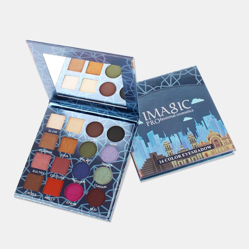 Imagic Professional Shimmer Matte Eyeshadow Palette 16colors Natural Waterproof Lasting