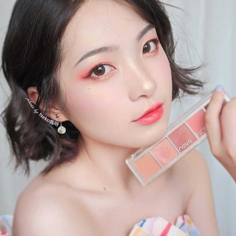 Kompaktná Paleta Očných Tieňov Matná Vodeodolná 5 Farieb Očný Make-up Prírodné Dymové Očné Tiene