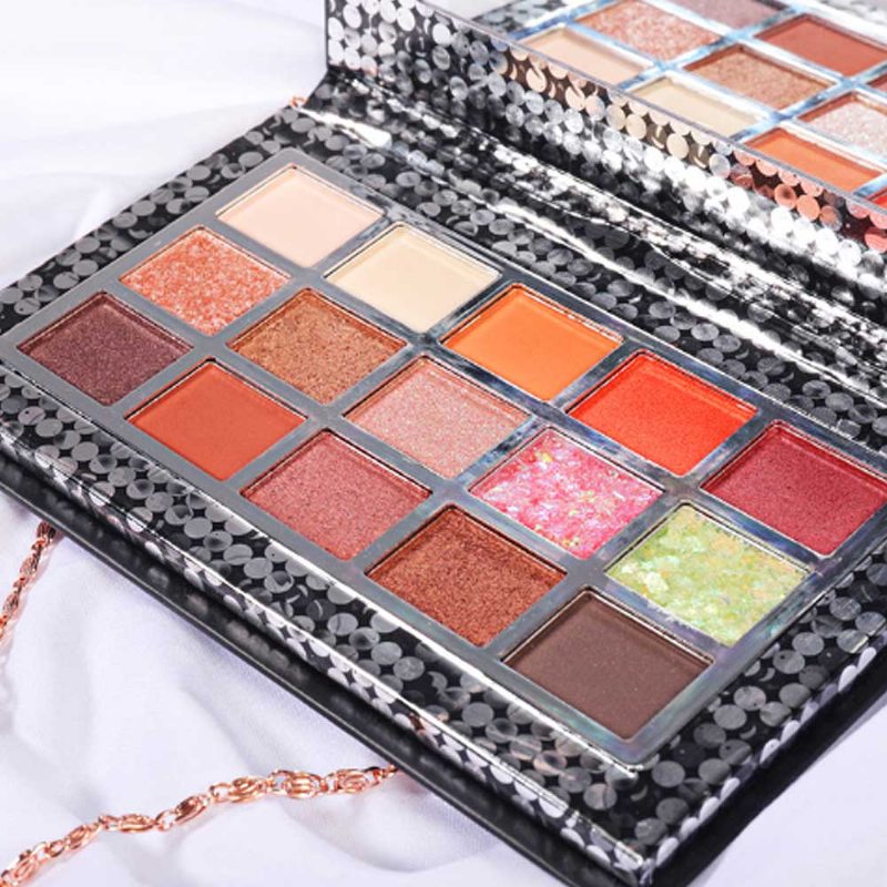 Kozmetický Make-up 15 Farebných Trblietavých Očných Tieňov Vodotesné Paletky Na Líčenie Easy Clean Palette