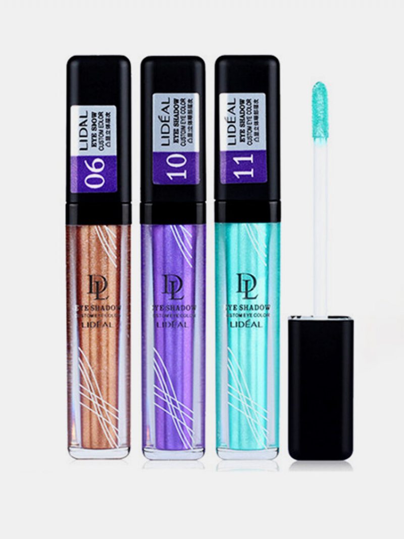 Lideal Liquid Eyeshadow Makeup Trblietavé Oči Vodotesné Pigmenty Farba Bieleho Zlata Lesklé Značka Eye S