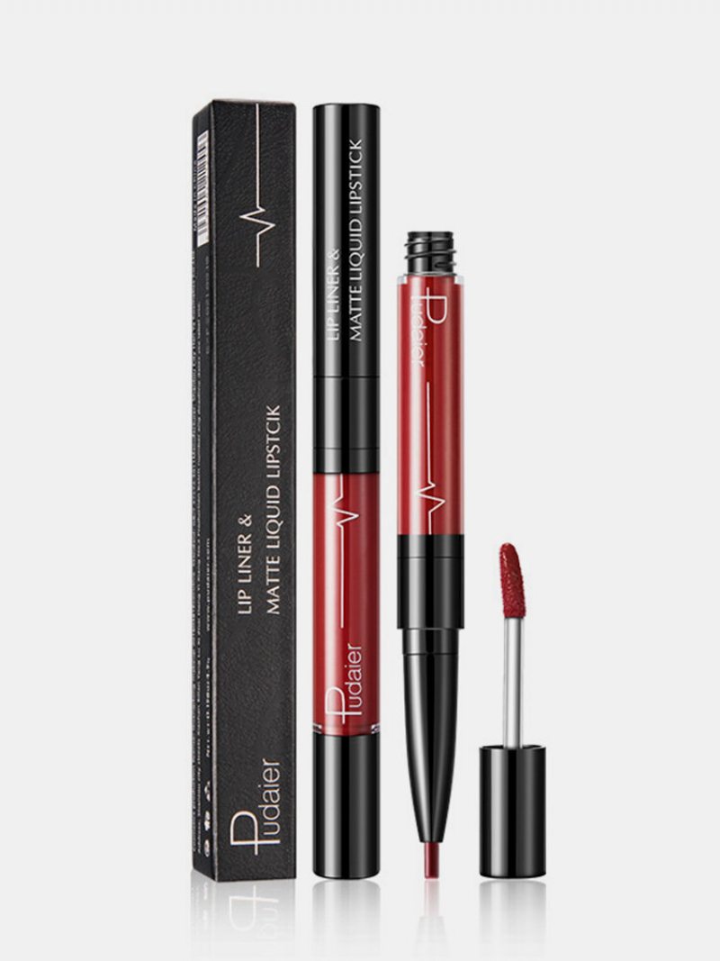 Matný Rúž Double Head Long-lasting Velvet Lip Liner Full Color Lip Gloss Lip Makeup Pen