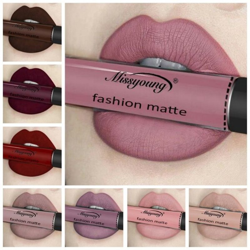 Missyoung Matte Liquid Lipstick Gloss Lips Makeup Vodotesný Dlhotrvajúci Lesk Na Pery