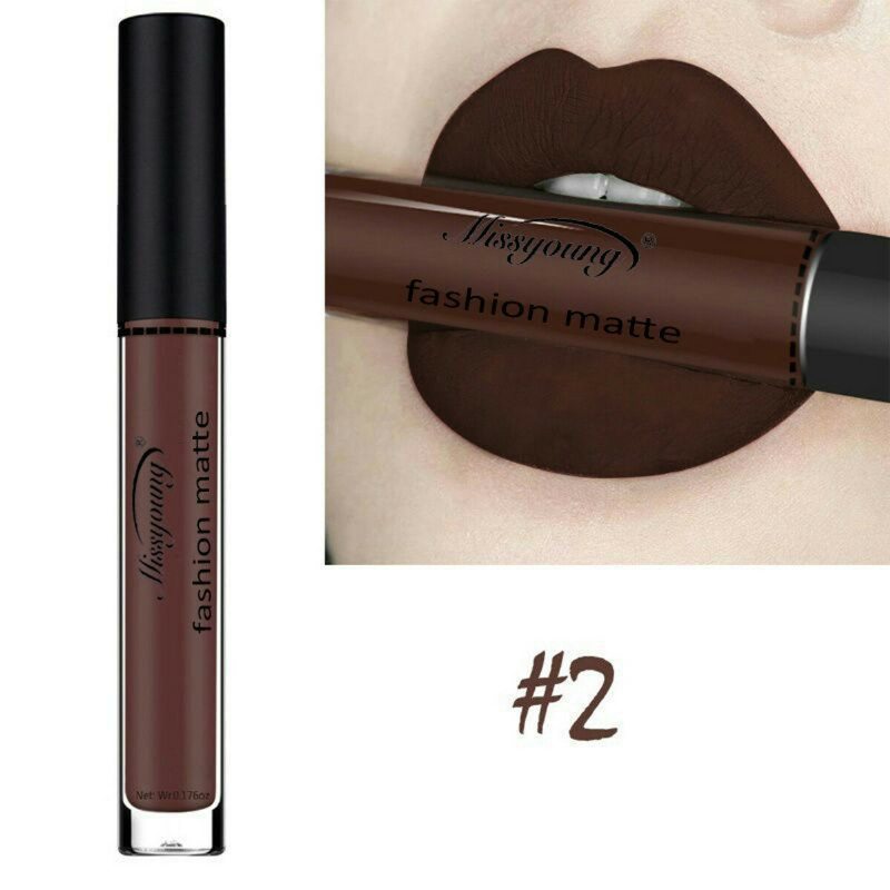 Missyoung Matte Liquid Lipstick Gloss Lips Makeup Vodotesný Dlhotrvajúci Lesk Na Pery