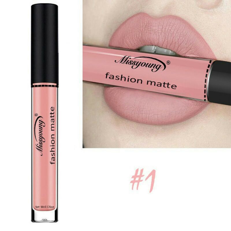 Missyoung Matte Liquid Lipstick Gloss Lips Makeup Vodotesný Dlhotrvajúci Lesk Na Pery