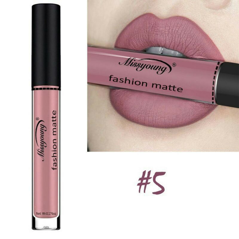 Missyoung Matte Liquid Lipstick Gloss Lips Makeup Vodotesný Dlhotrvajúci Lesk Na Pery