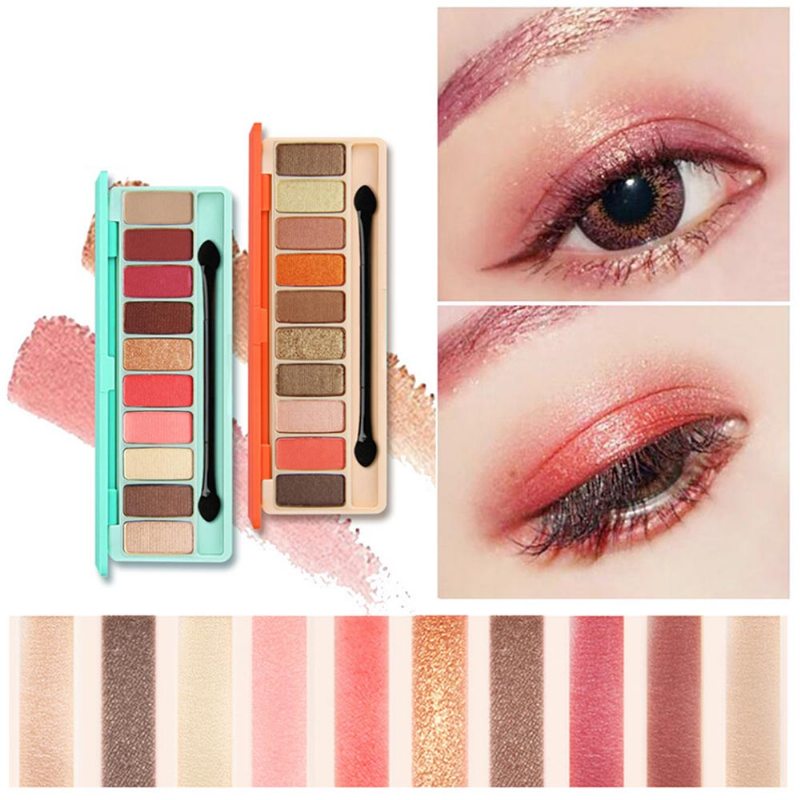 Novo Desaťfarebná Paleta Očných Tieňov Long Lasting Eyeshadow Kit Eye Shadow Kit Girls Eye Makeup Beauty