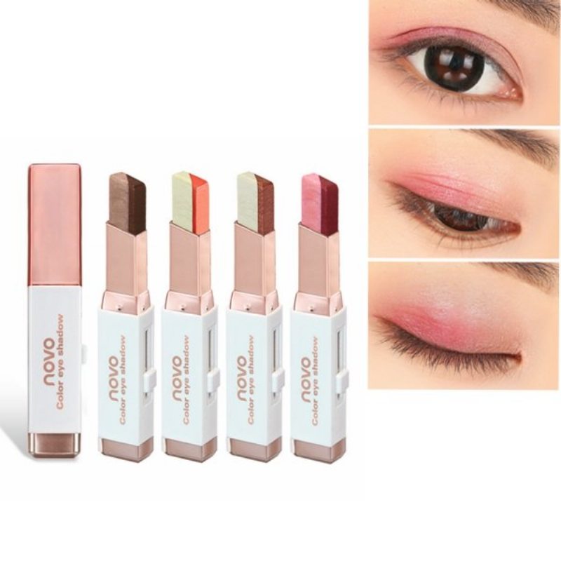 Novo Double Color Eye Shadow Stick Gradient Colors Makeup Pearl Eyeshadow Pen 6 Farieb