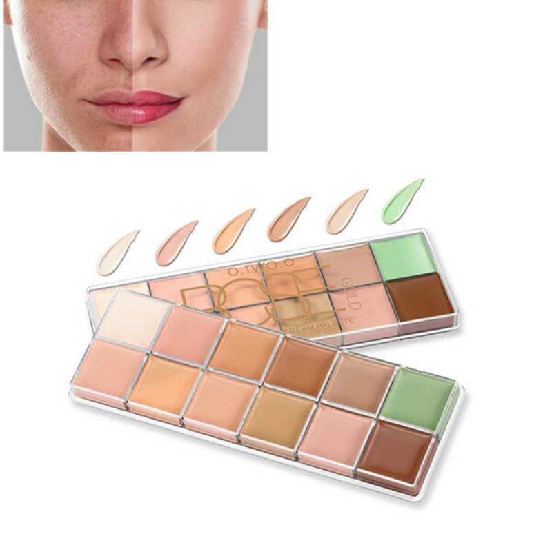 O.two.o 12 Colours Makeup Concealer Palette Contour Acne Cover Cream Dlhotrvajúci Vodeodolný Korektor