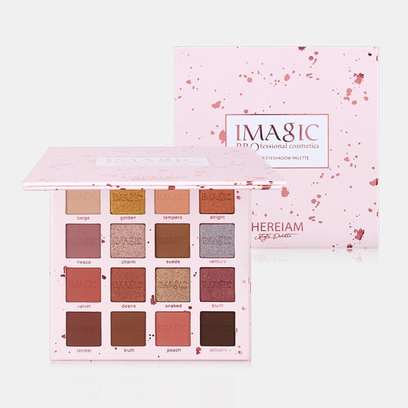 Paletka Očných Tieňov Imagic Charming Glitter Eyeshadow 16colors Nude Matte Shimmer