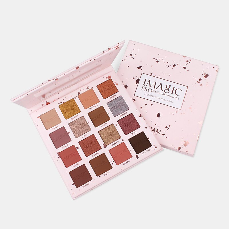 Paletka Očných Tieňov Imagic Charming Glitter Eyeshadow 16colors Nude Matte Shimmer