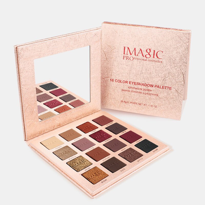 Paletka Očných Tieňov Imagic Charming Glitter Eyeshadow 16colors Nude Matte Shimmer