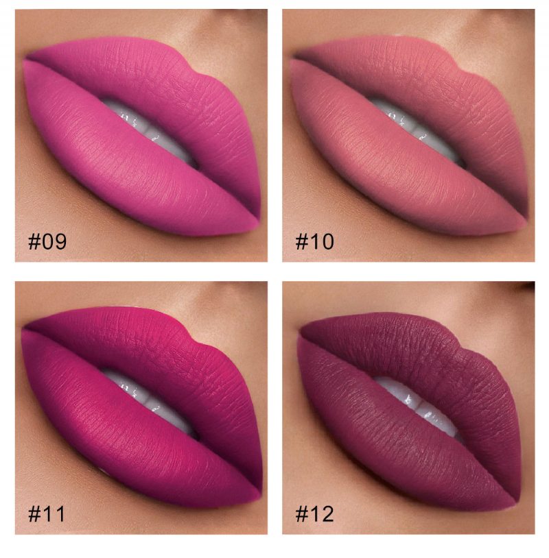 Pen Matte Liquid Lip Gloss Misty Velvet Lipstick Vodotesný Nepriľnavý Pohárový Lesk Na Pery