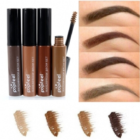 Popfeel Eyebrow Enhancer Gel Vodeodolný Dlhotrvajúci Očný Make-up Colored Brown Black Coffee 4 Colors