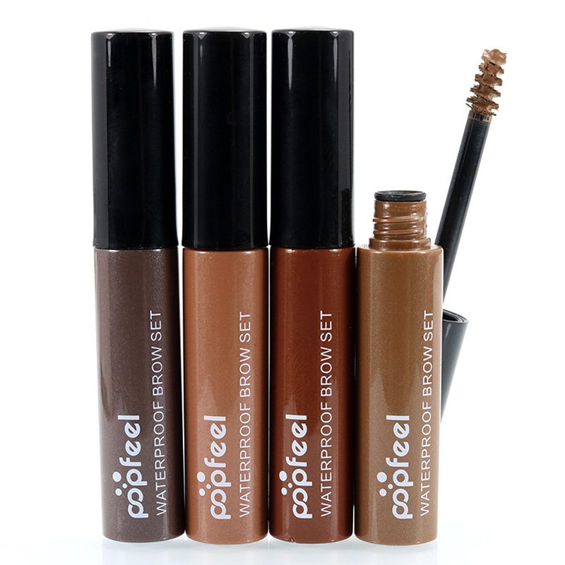 Popfeel Eyebrow Enhancer Gel Vodeodolný Dlhotrvajúci Očný Make-up Colored Brown Black Coffee 4 Colors