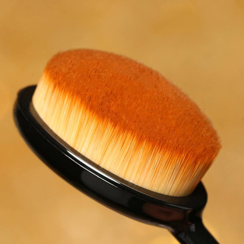 Profesionálna Súprava Štetcov Na Púdrový Make-up Oval Cream Puff Tooth Brush Black