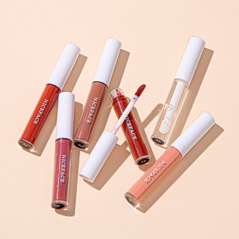 Sada 6 Farieb Matných Rúžov Lasting Waterproof Non-stick Cup Glaze Lipstick Gloss