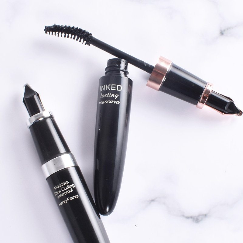 Silná Kučeravá Maskara Pen Black Waterproof Mascara Predlžujúca Kučeravé Riasy Očný Make-up