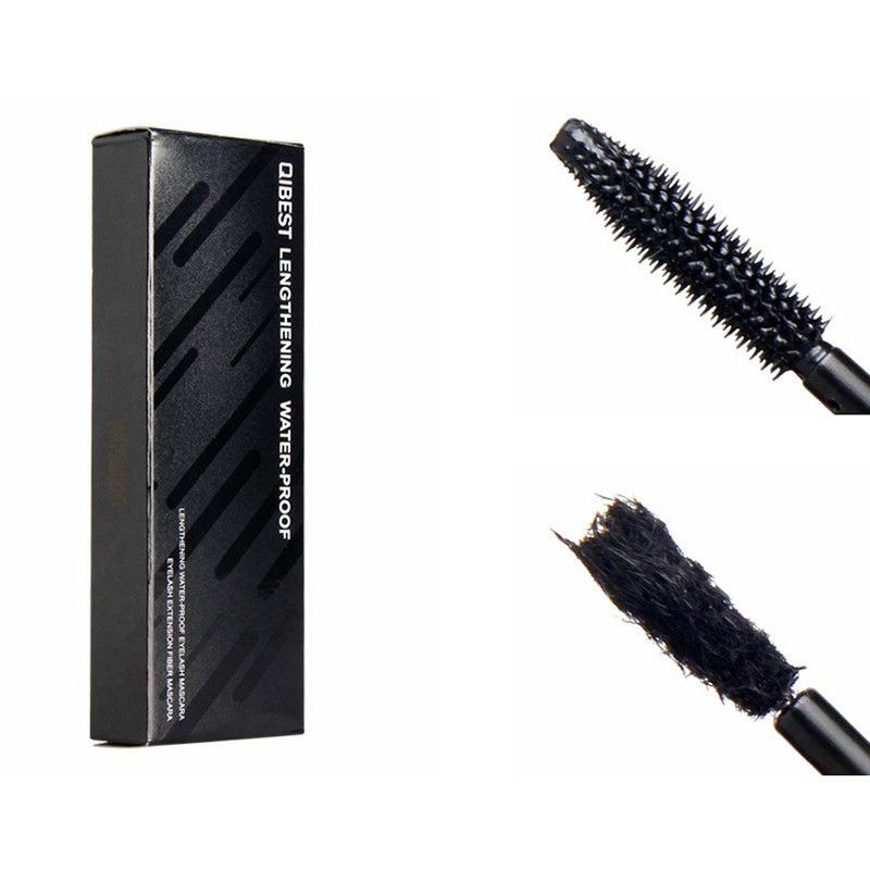 Súprava 3d Fiber Mascara Waterproof Black Long-tring Curly Long Eyelash Beauty