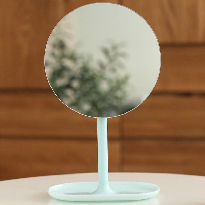Toaletné Zrkadlo Na Stôl - Kozmetické Zrkadielko Na Toaletný Stolík Jednostranné Okrúhle Na Líčenie
