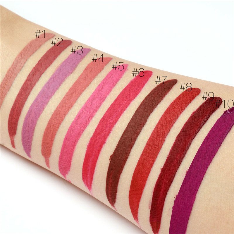 Ubub Matte Lip Gloss Waterproof Beauty Makeup Tekutý Rúž 10 Farieb