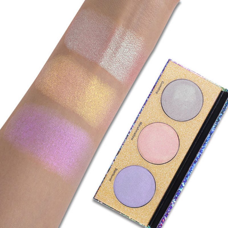 Ucanbe Chameleon Highlighter Makeup Palette Shimmer Hologhaphic Highlighting Bronzer Glow Kit Cosmet