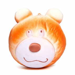 10 cm Simulovaná Roztomilá Zábavná Tvár Medveďa Hnedého Squishy Toy Reťaz Telefónu Na Zmiernenie Stresu