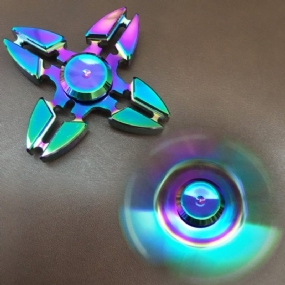 4-bodová Dúhová Hliníková Hračka Fidget Hand Spinner Edc Focus Kids Adult