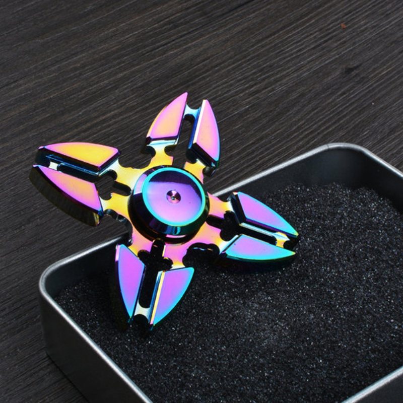 4-bodová Dúhová Hliníková Hračka Fidget Hand Spinner Edc Focus Kids Adult