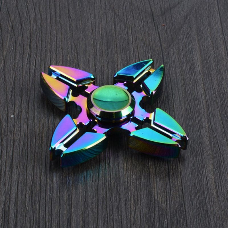 4-bodová Dúhová Hliníková Hračka Fidget Hand Spinner Edc Focus Kids Adult