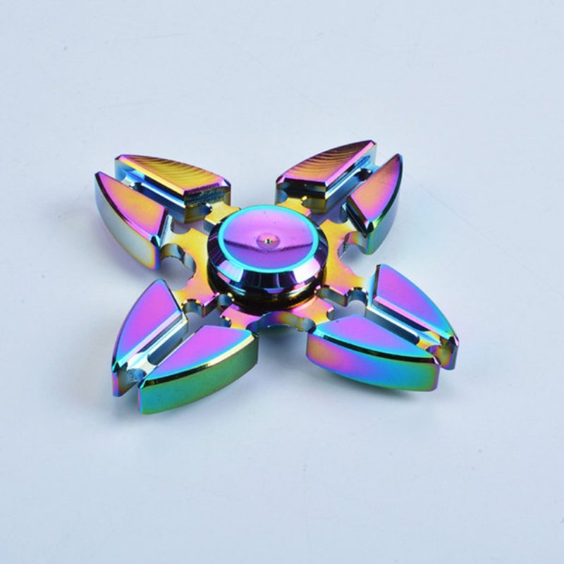 4-bodová Dúhová Hliníková Hračka Fidget Hand Spinner Edc Focus Kids Adult