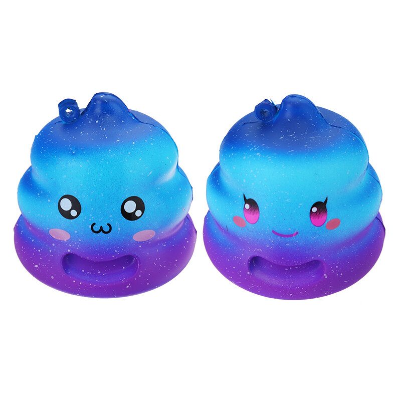 7 cm Crazy Squishy Galaxy Poo Pomaly Rastúca Voňavá Kolekcia Karikatúrnych Drdolov