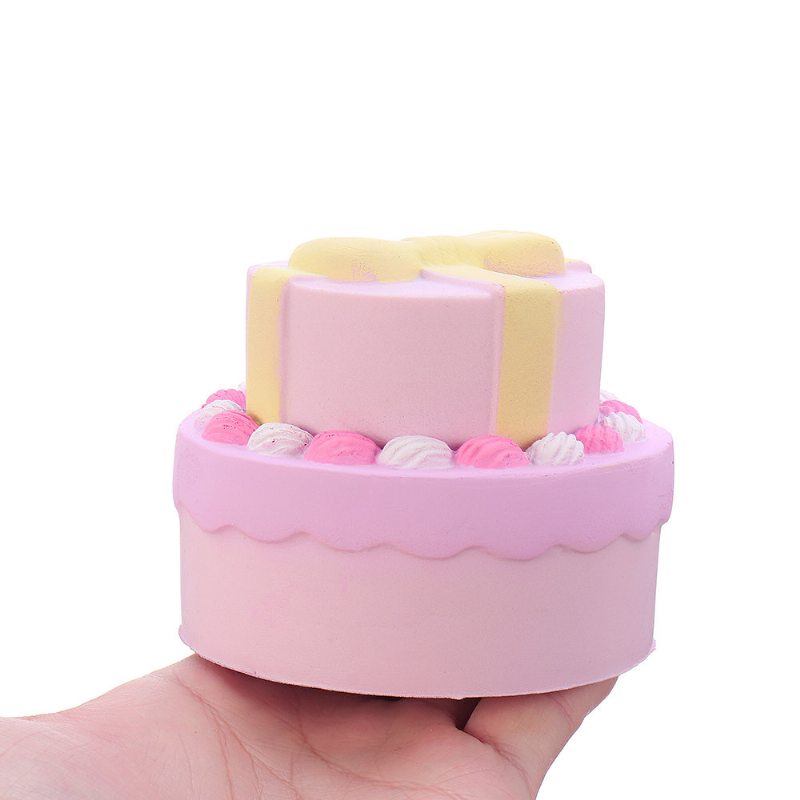 Bow-knot Double Cake Squishy With Packaging Collection Darček