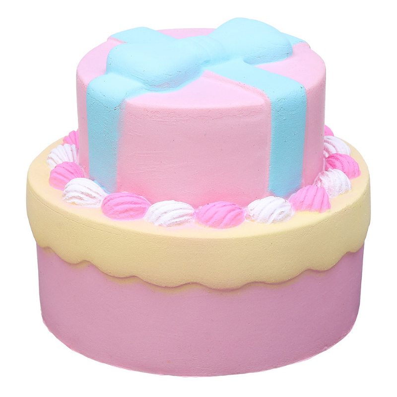 Bow-knot Double Cake Squishy With Packaging Collection Darček