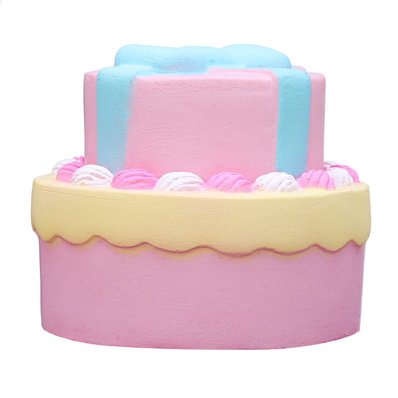 Bow-knot Double Cake Squishy With Packaging Collection Darček