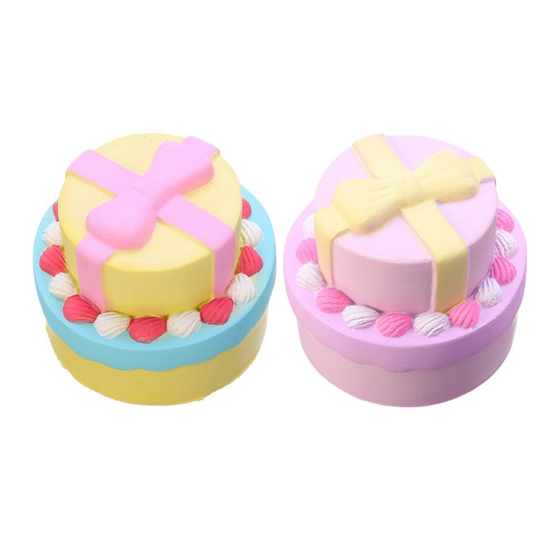 Bow-knot Double Cake Squishy With Packaging Collection Darček