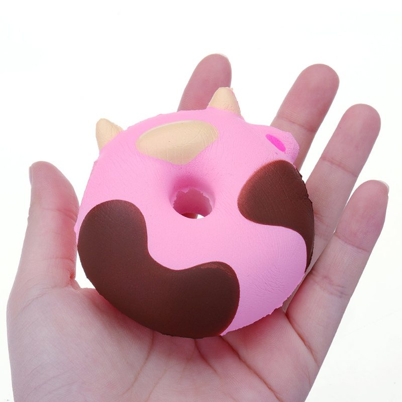 Cartoon Cow Donut Cake Squishy Slow Rising Collection Darčeková Plyšová Hračka S Obalom