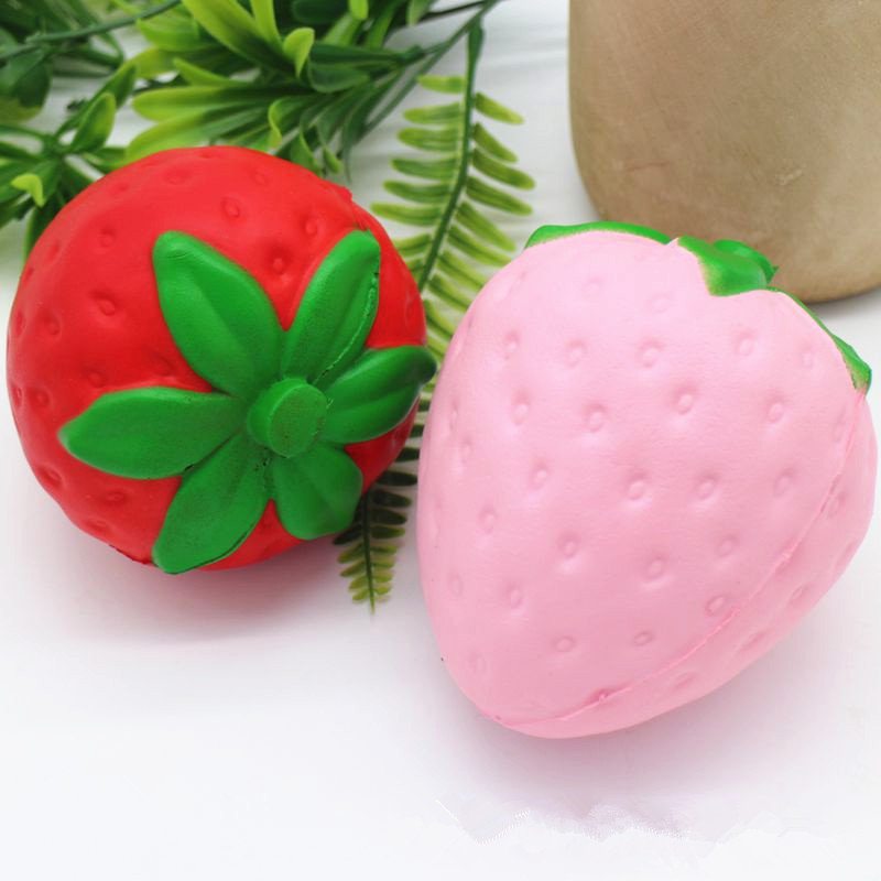 Darčeková Dekoračná Hračka Z Kolekcie Jumbo Strawberry Squishy Pomaly Rastúce Mäkké Ovocie