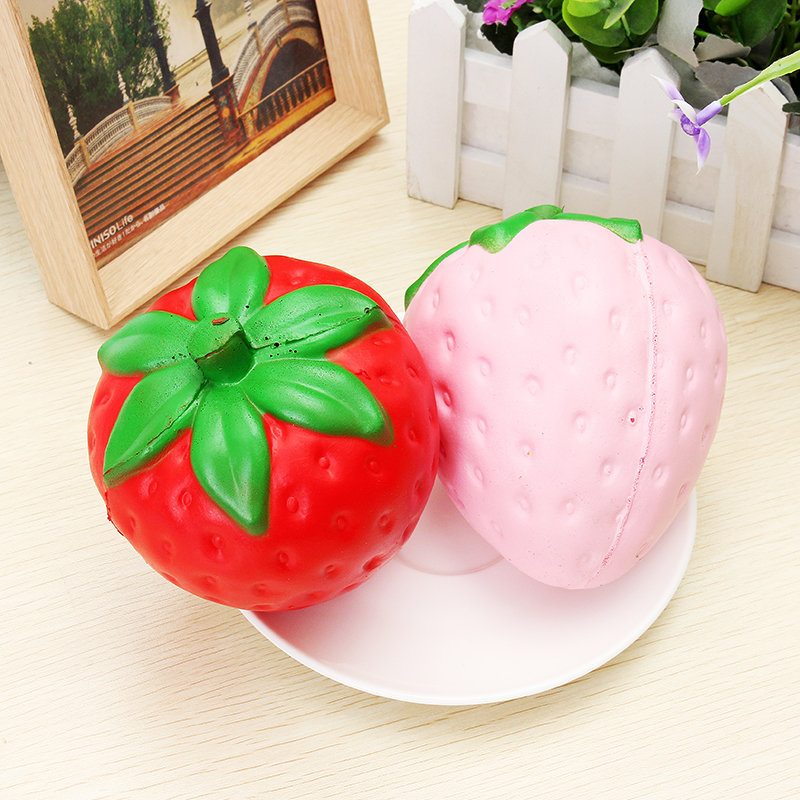 Darčeková Dekoračná Hračka Z Kolekcie Jumbo Strawberry Squishy Pomaly Rastúce Mäkké Ovocie