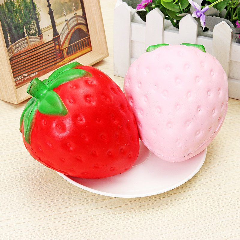 Darčeková Dekoračná Hračka Z Kolekcie Jumbo Strawberry Squishy Pomaly Rastúce Mäkké Ovocie