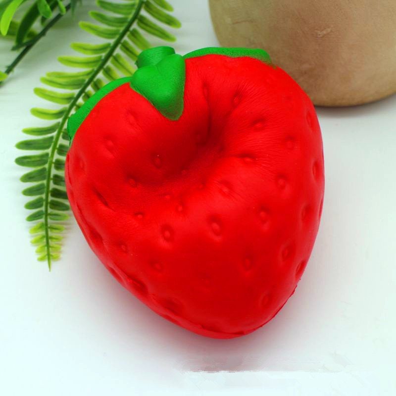 Darčeková Dekoračná Hračka Z Kolekcie Jumbo Strawberry Squishy Pomaly Rastúce Mäkké Ovocie