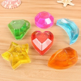 Darčeková Hračka 6ks Crystal Diamond Star Slime Jelly Plasteline Na Zmiernenie Stresu