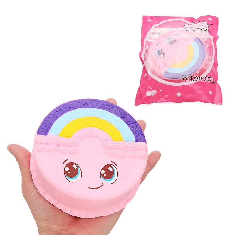 Darčeková Plyšová Torta Rainbow Smile Squishy Pomaly Rastúca S Kolekciou Obalov