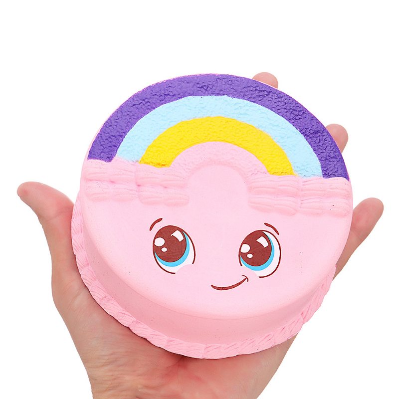 Darčeková Plyšová Torta Rainbow Smile Squishy Pomaly Rastúca S Kolekciou Obalov