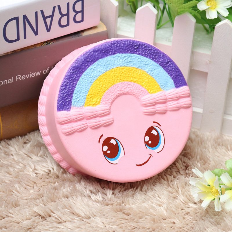 Darčeková Plyšová Torta Rainbow Smile Squishy Pomaly Rastúca S Kolekciou Obalov