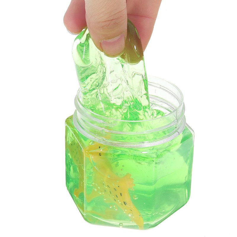 Dinosaur Crystal Slime Hex Fľaša Transparentná Hlinená Diy Plastelínová Hračka Darček