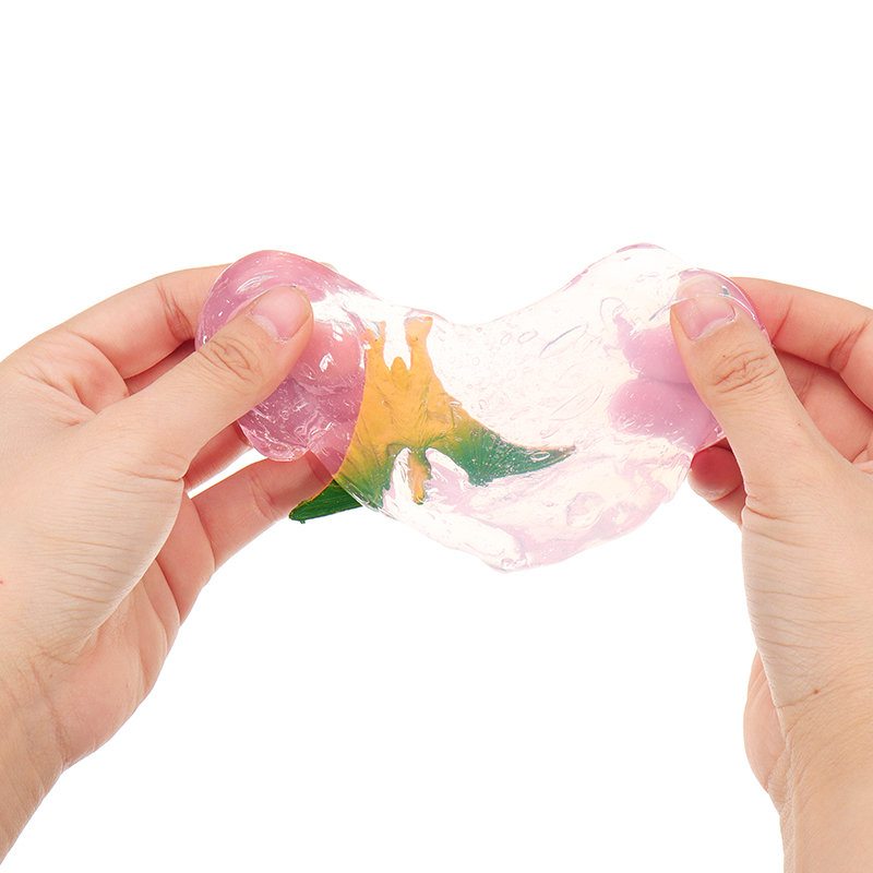 Dinosaur Crystal Slime Hex Fľaša Transparentná Hlinená Diy Plastelínová Hračka Darček