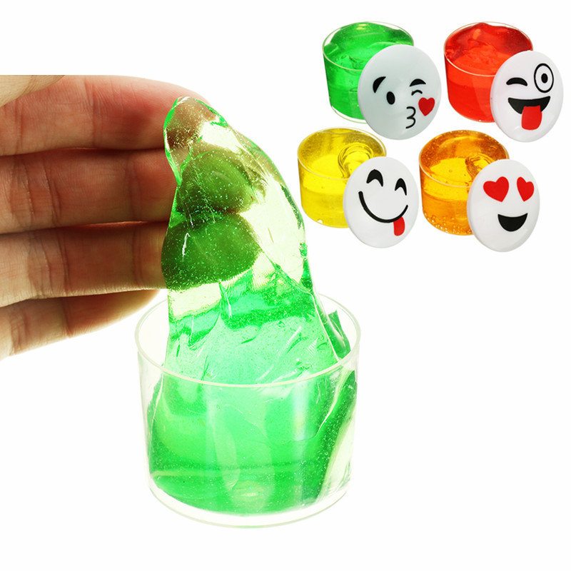 Emoji Face Slime Cup Fľaša Krištáľové Bahno Náhodné Deti Dospelí Darček Odľahčovač Stresu Dekompresná Hračka